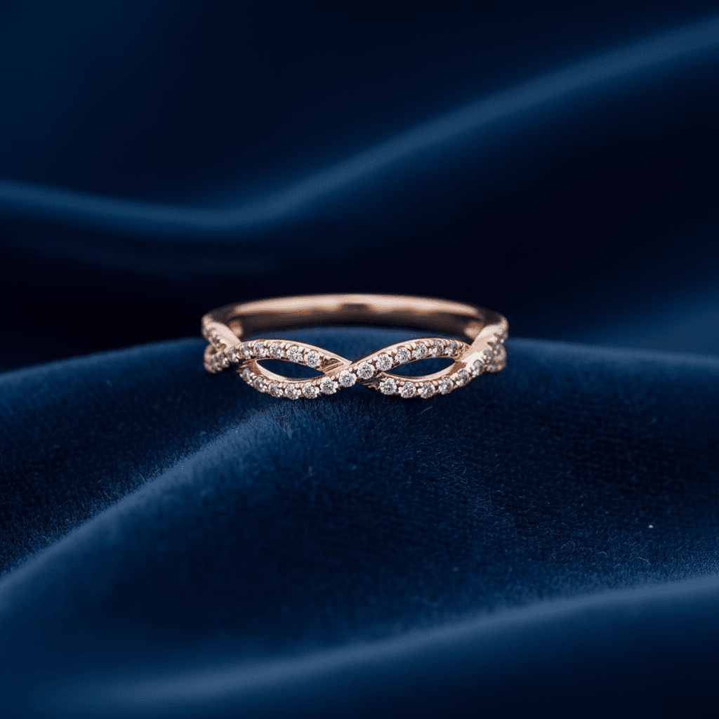 Rose Gold Twisted Wedding Band